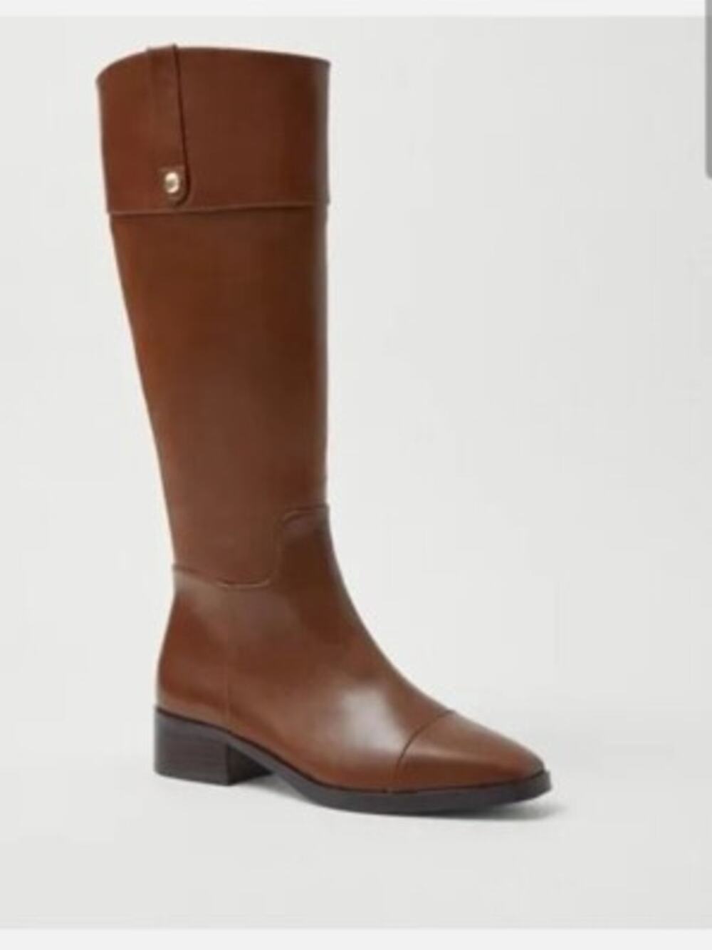 Ann Taylor Ladies Equestrian Tall Riding Boots NEW Size 9 Leather Pecan Brown